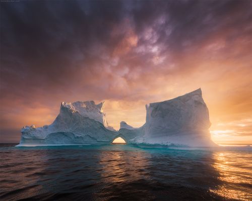 Midnight sun in Greenland