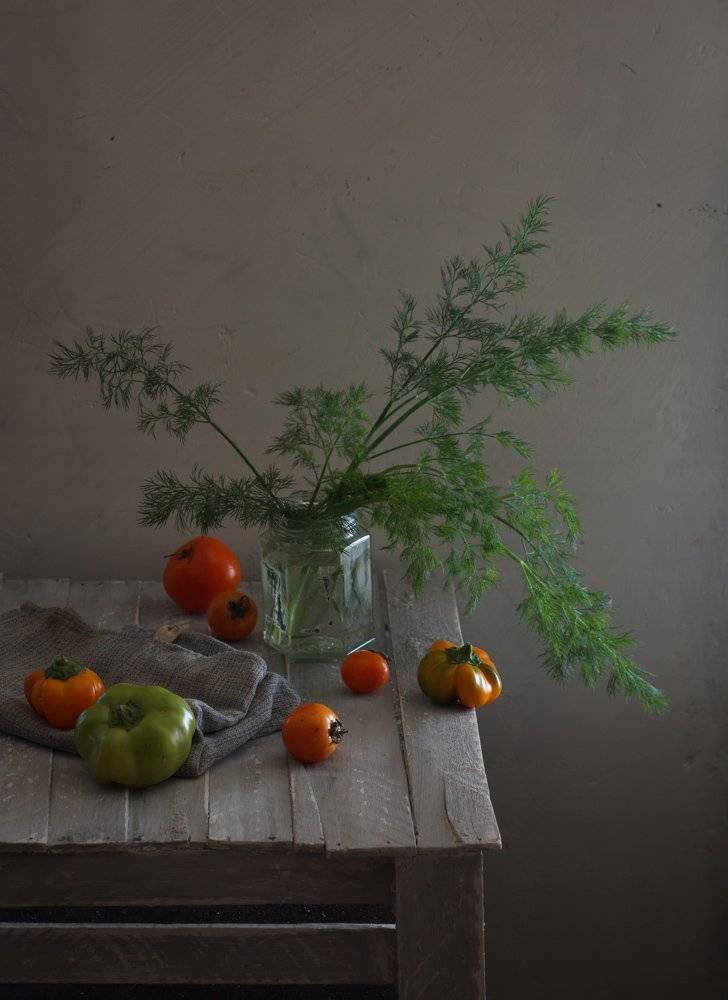 овощи, урожай, укроп, помидор, томат, Виктория