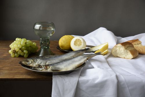 Натюрморт с селедкой