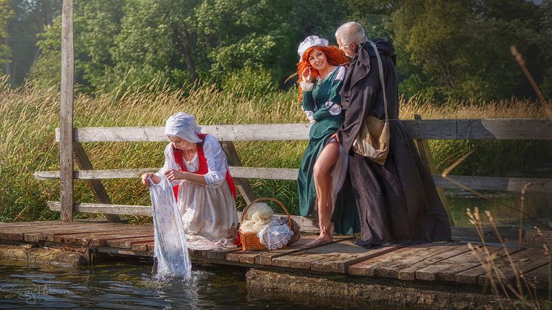 прачка, стирка, река, лето, рехов, сергейрехов, rekhov, sergejrekhov Прачки фото превью