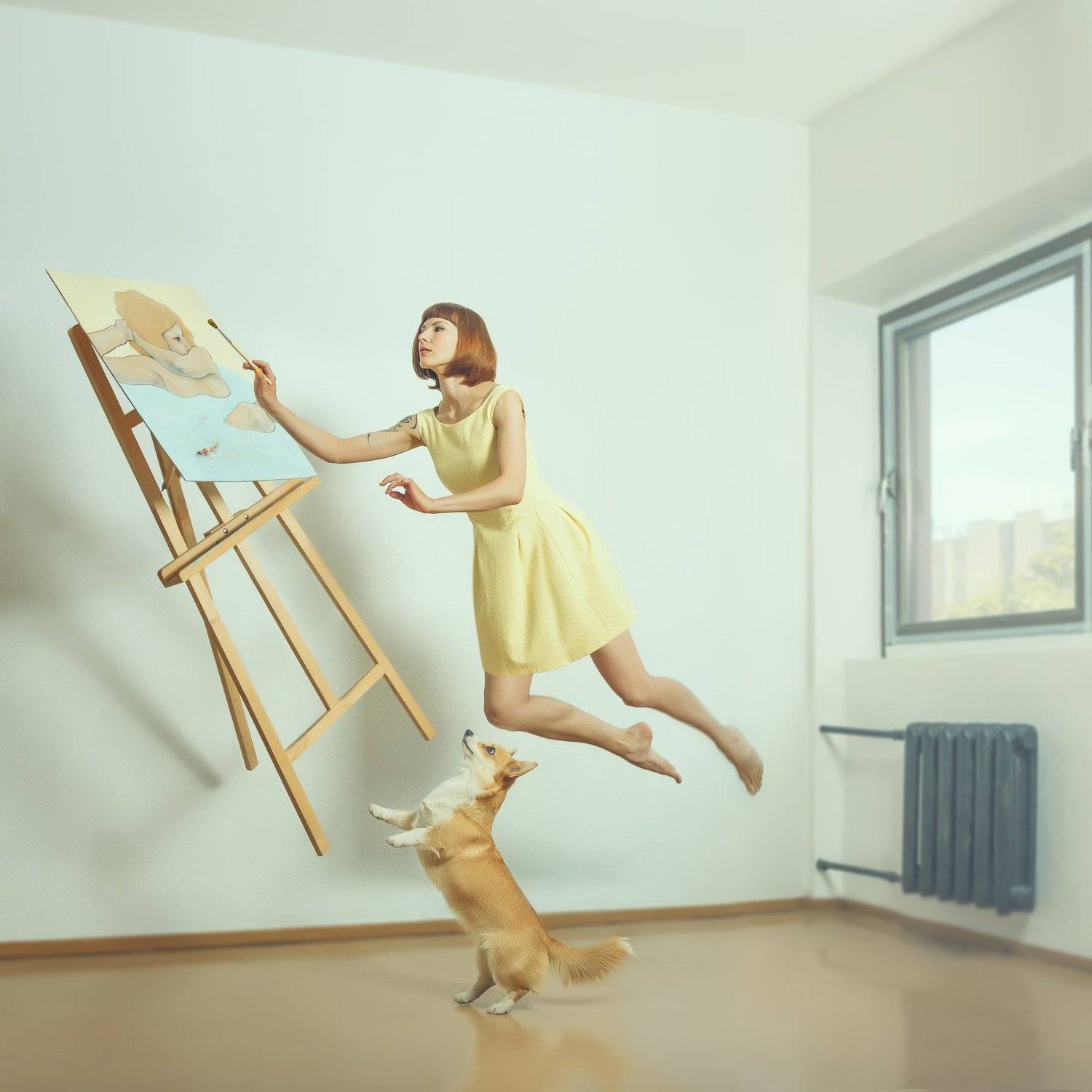 dali, in dog we trust, corgi, Антон Новожилов