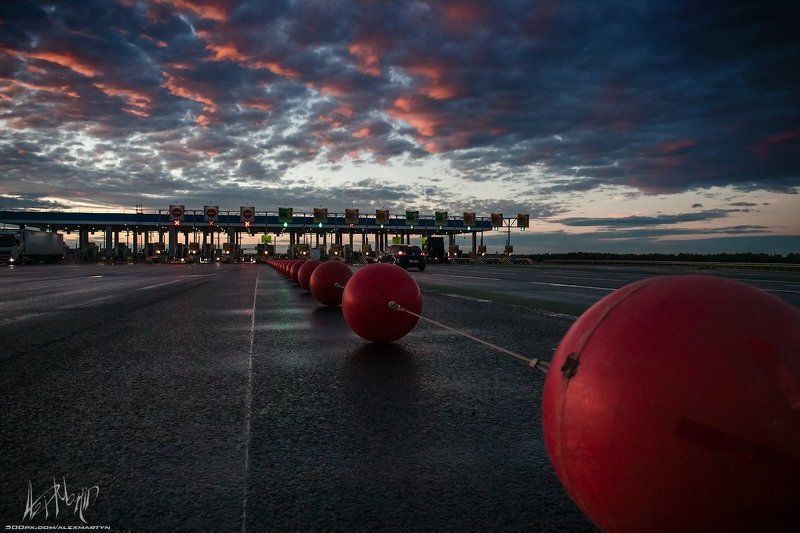 крым, путешествие, ночь, дорога, закат, рассвет, синий, ворон, отражение, зеркальный, небо, облака, солнце, лето, трасса В Крым и обратно. Часть 1. В дороге. фото превью