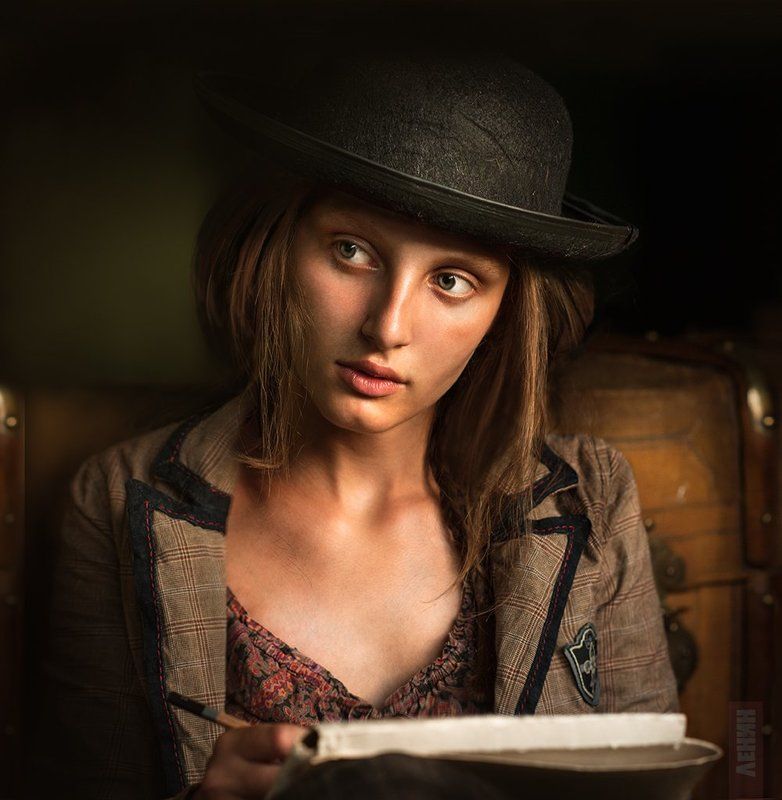 рисовальщица, ленин, lenin1968, художник, шляпа Рисовальщица... фото превью