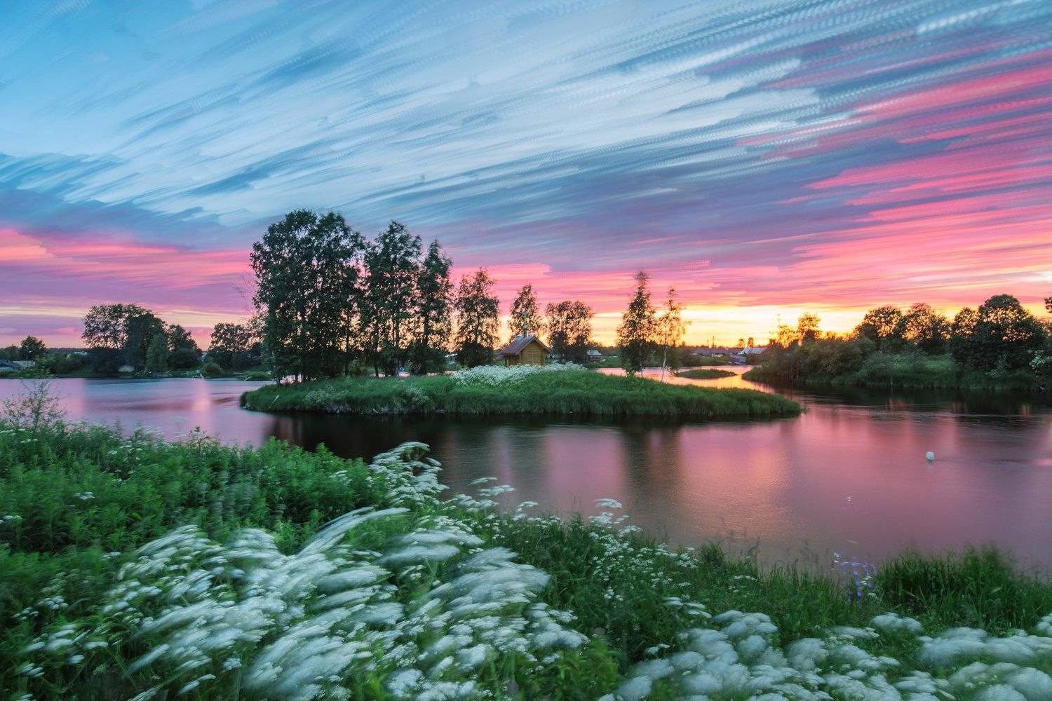 Закат, пейзаж, time stack, карелия, Михаил Проскалов