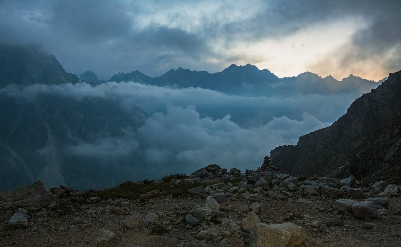 горы, закат, Эстелла