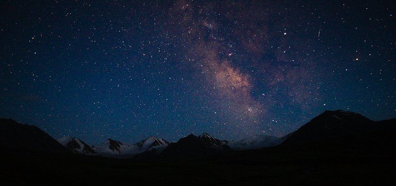 киргизия, звёзды, ночь, горы, снег, млечный, путь, поход, велопоход, kyrgyzstan, night, sky, mountains, milky, way, stars  фото превью