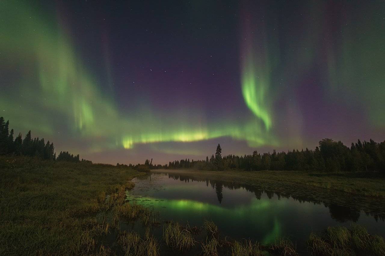 печора,коми,север,северное,сияние, Игорь Подобаев