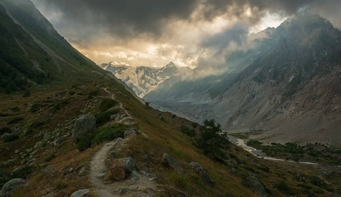 горы, закат, Эстелла