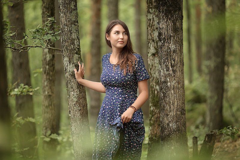 вечер, лес, деревья, дерево, лето, свет, красотка, фотосессия, детский и семейный фотограф ольга францева, счастье, радость, детский фотограф, вечер, девушка,красивая девушка Лес фото превью
