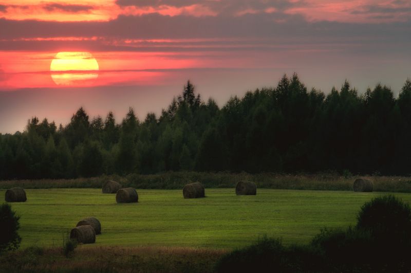 Заходящее солнце фото превью