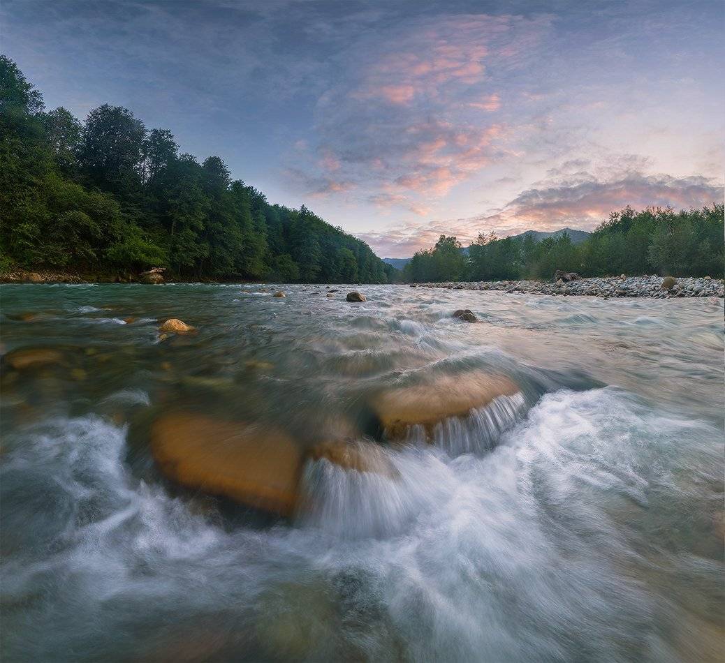 западный кавказ малая лаба бурный вечер песчанник, Николай Мысливцев