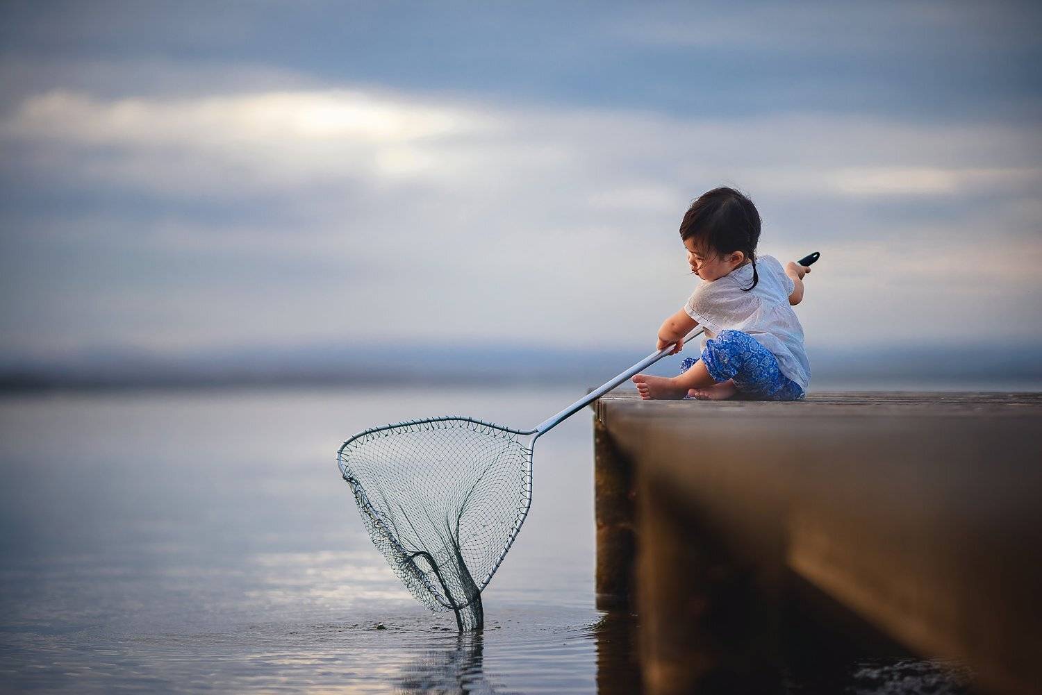 jetty, sunset, waterfront, lakeside, blue, sky, fishing, play, fun, child, kid, childhood, Derek Zhang
