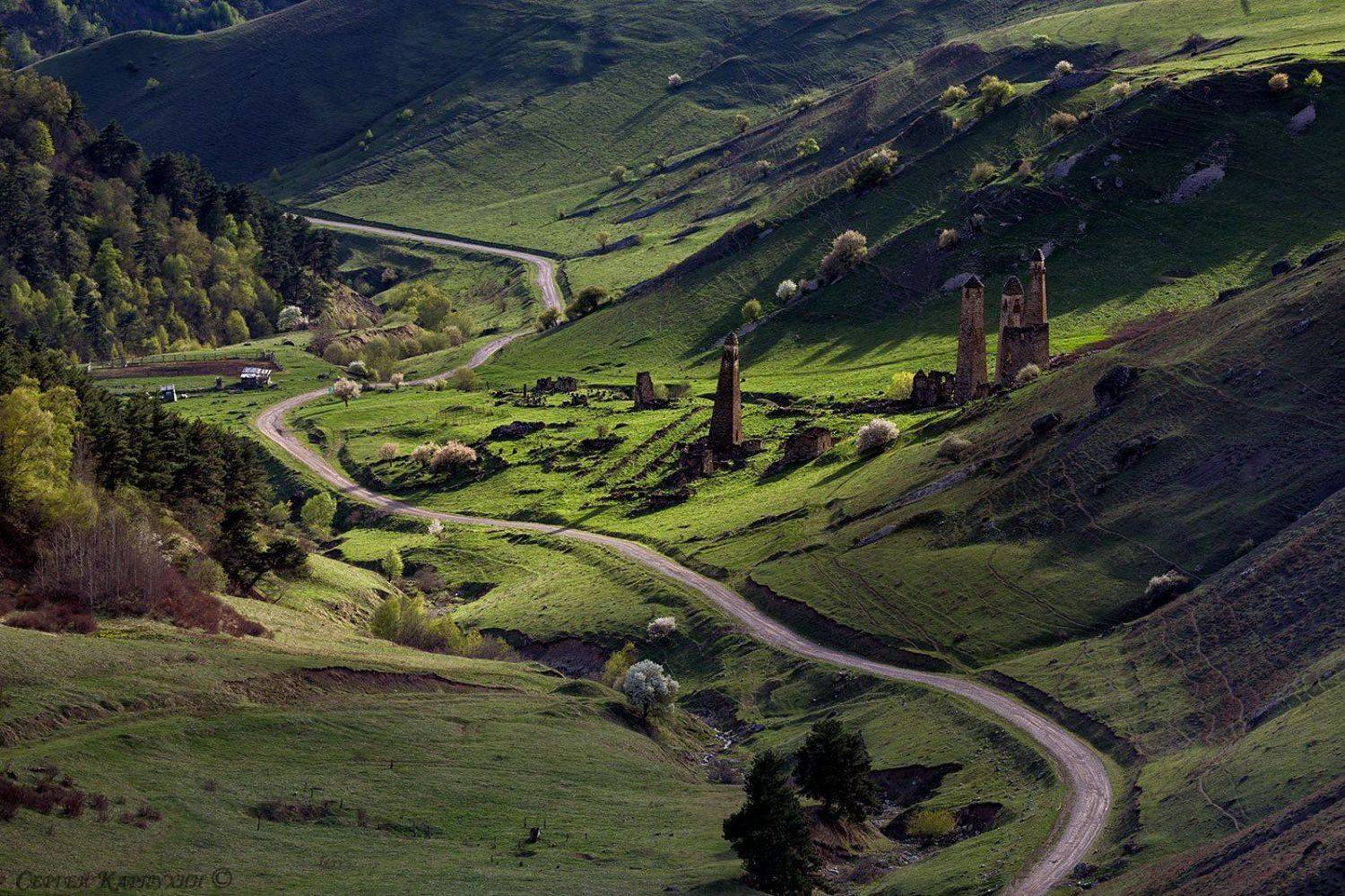 ингушетия, башни, весна, Сергей Карпухин