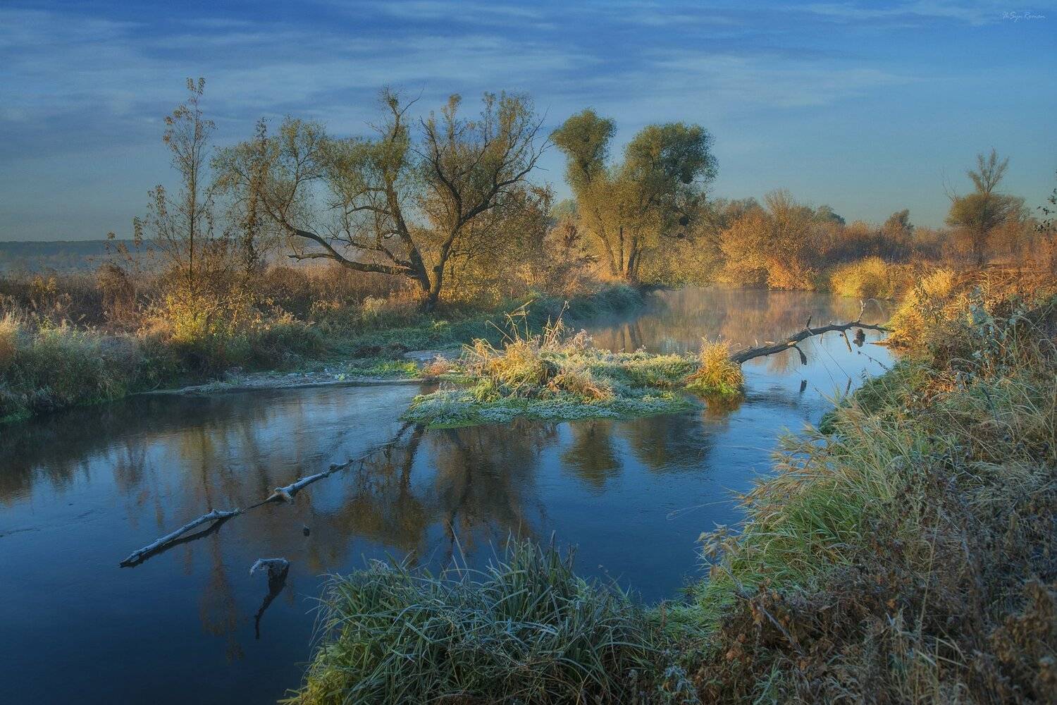 осень,утро,берег,река, Roma  Chitinskiy