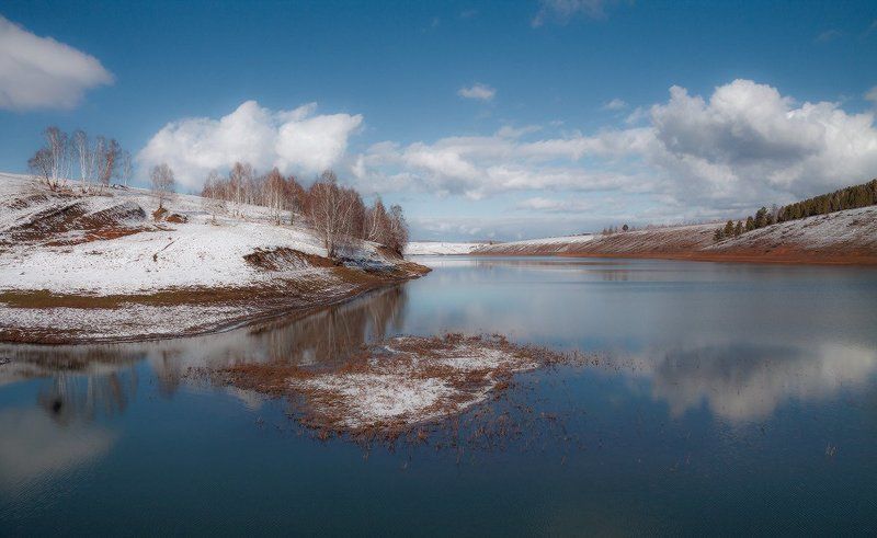 Залив водохранилища фото превью