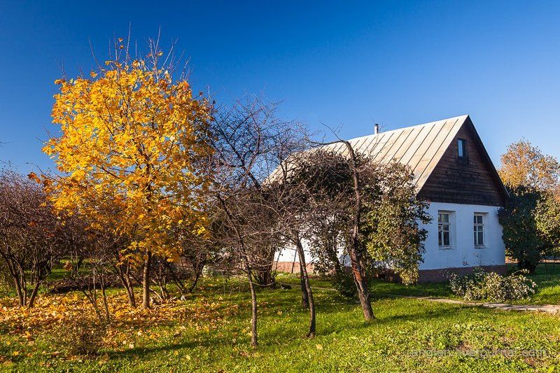 коломенское, москва, осень, золотая, небо, пейзаж Деревня в городе фото превью