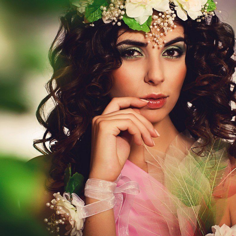 девушка, портрет, студия, фотосессия  фото превью