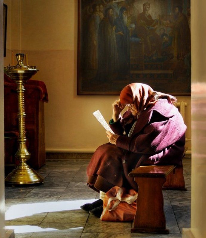 свет, портрет, интерьер, жанр Бабушкино утро фото превью