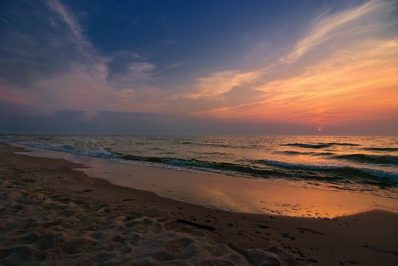 море, закат За минуту до заката фото превью