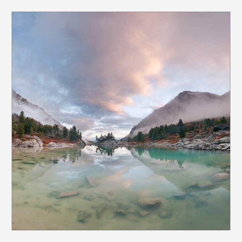 алтай, куйгук, горы, озеро Панорама озера Куйгук фото превью