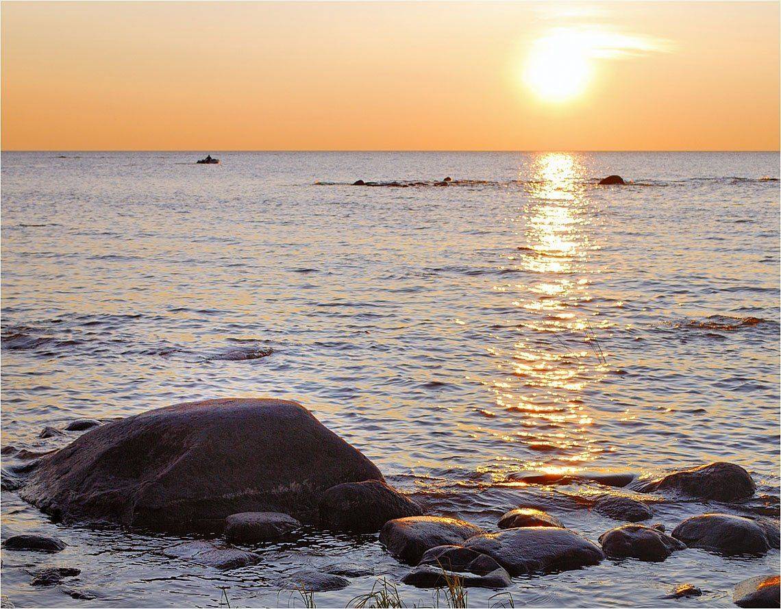 ладога, рыбалка, закат, Андрей Куликов