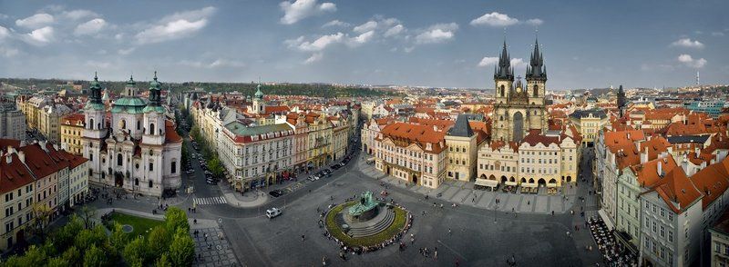 чехия,прага,площадь,панорама Староместская площадь. фото превью
