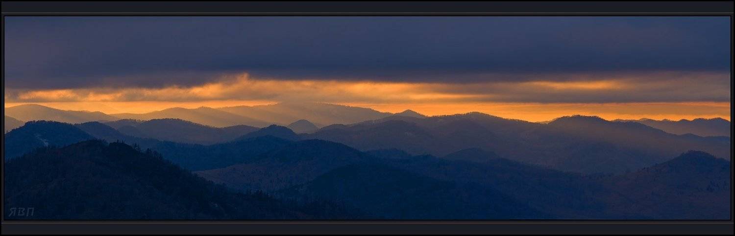 манжерок, закат, вечер, алтай, панорама, Виталий из Н-ска