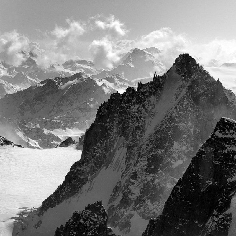 франция, альпы, шамони, пейзаж, горы, монблан  фото превью