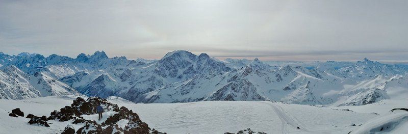 nikon, d70s, nikkor, 18-70, эльбрус, кавказ, панорама, 2007 Панорама с Эльбруса фото превью