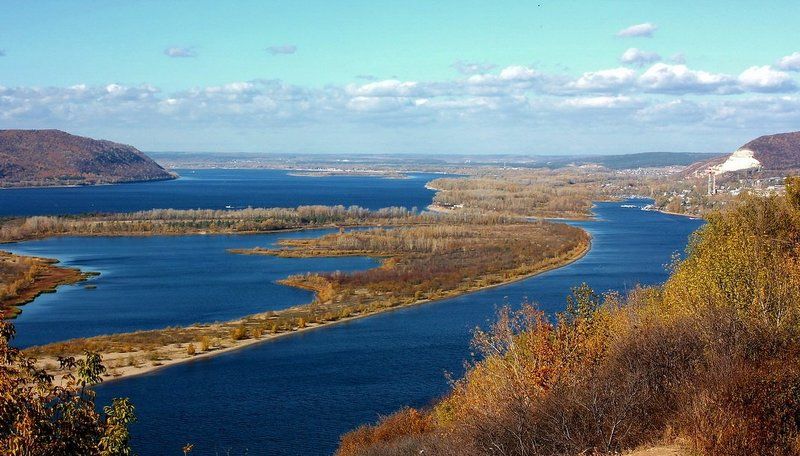 река, волга, осень Осень на Волге фото превью
