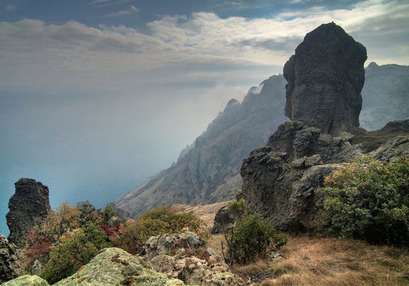 горы, море, осень, , облака Карадаг_1 фото превью