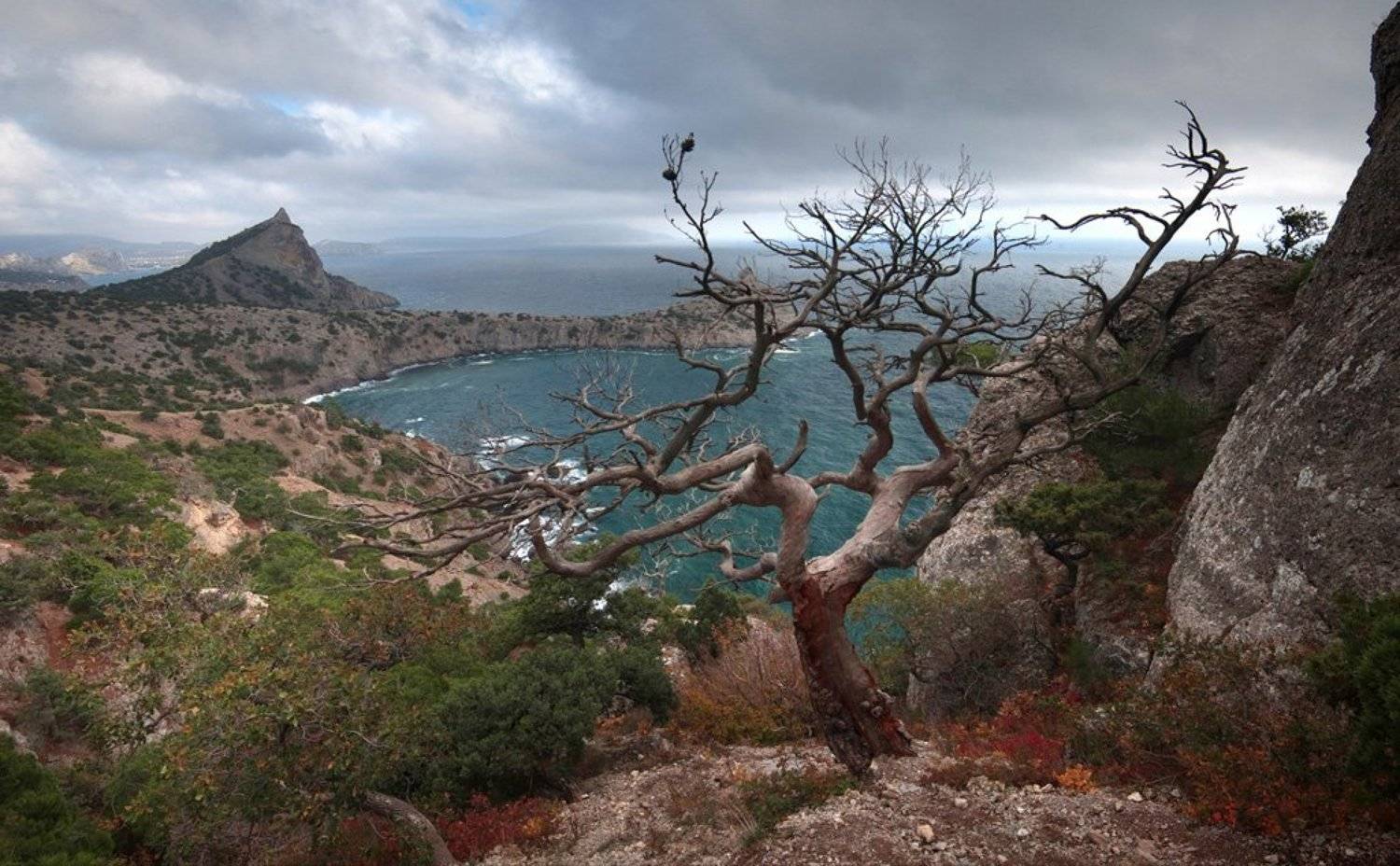 горы, море, осень, , облака, Алексей