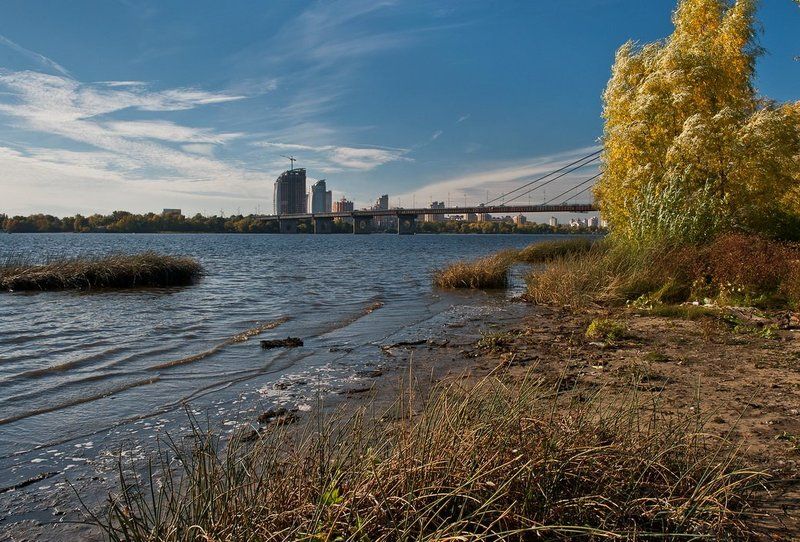 днепр, осень, облака, киев Днепровские зарисовки.. фото превью