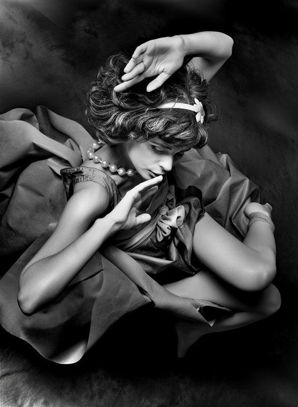 гламур, фэшн, чернобелый,монохром,нежность розовый ветер фото превью