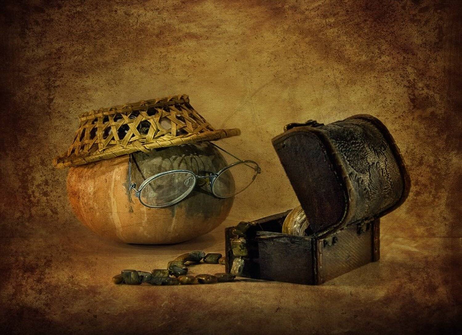 тыква, сундучок, сказка, натюрморт, световая кисть, обработка, Наталья Кузнецова (Nateletro)