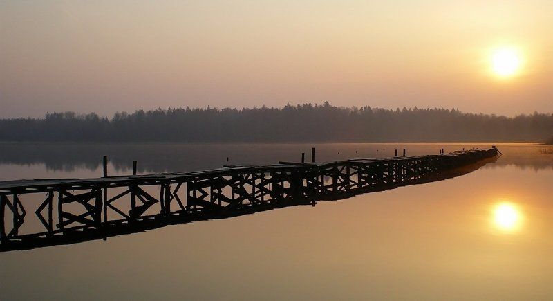 кромань, утро, налибоки, рассвет, мостики, налибоцкая пушча, солнце об утреннем солнце... фото превью