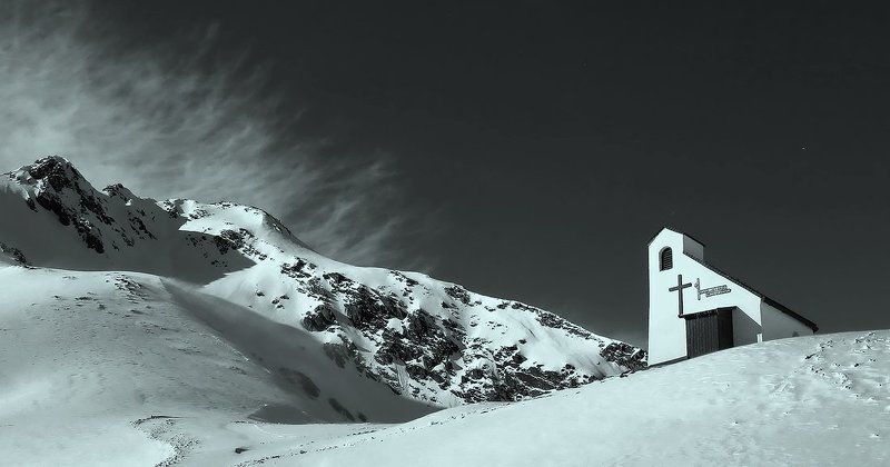 горы, часовня \