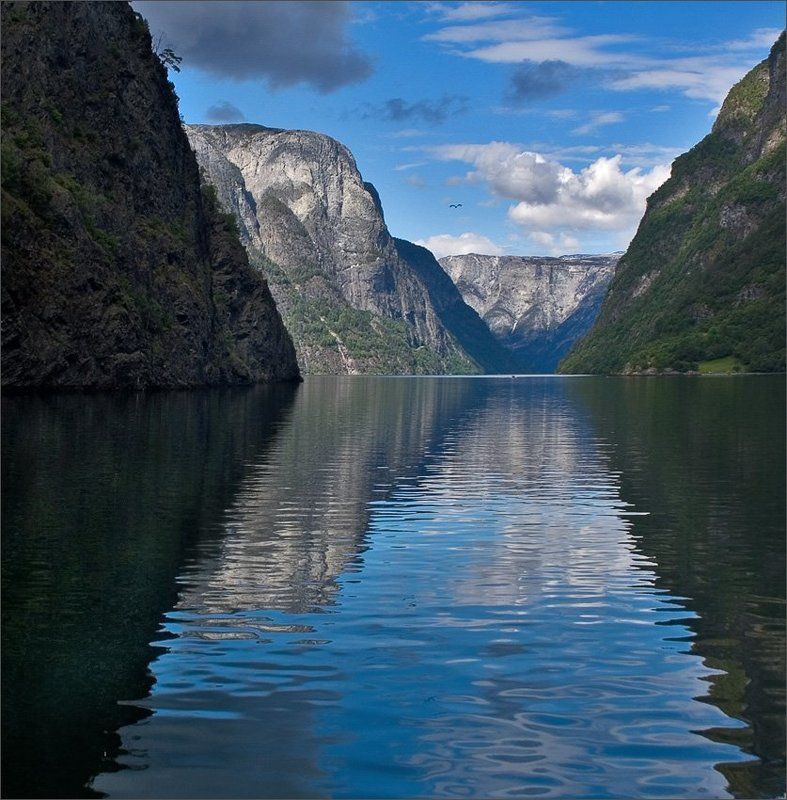 норвегия, фьорд водный путь (Клепсидра) фото превью
