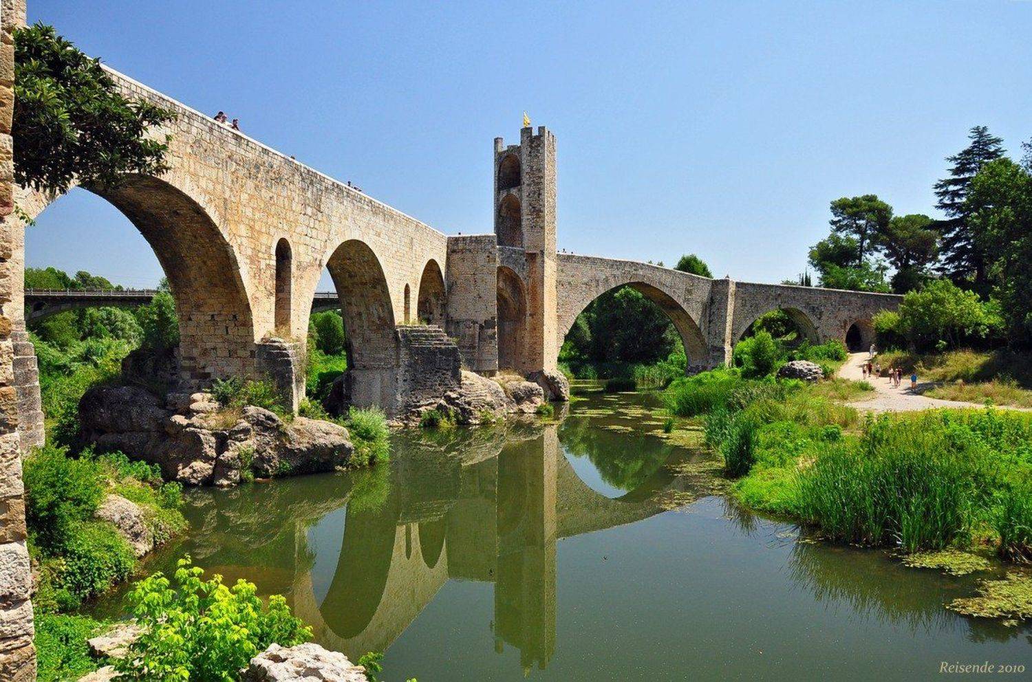 испания, каталония, бесалу, река, fluvia, мост, Yakubovskiy Mikhail