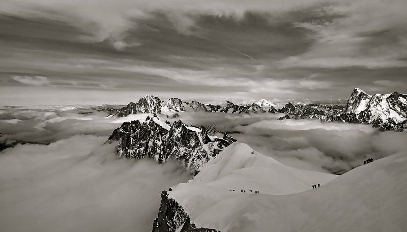 горы, лето, шамони, мон, блан восхождение (вариант) фото превью