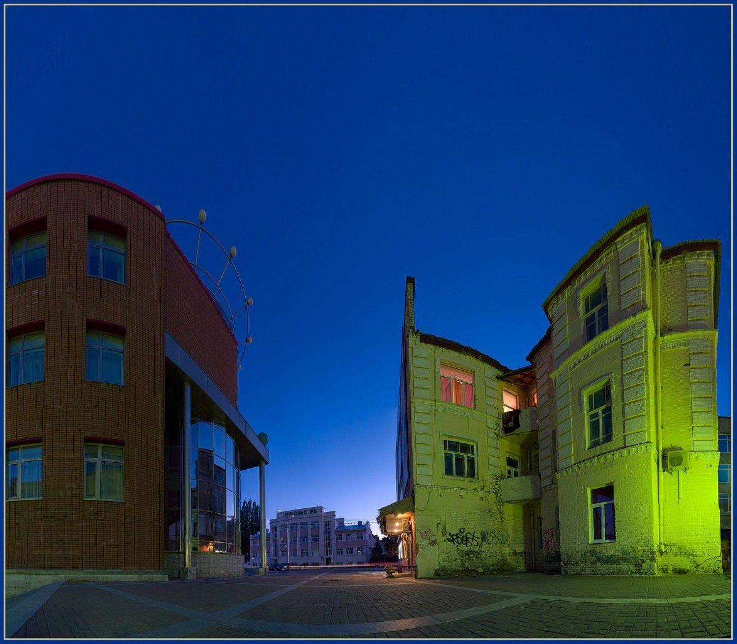 ночной, город, вечер, Азат