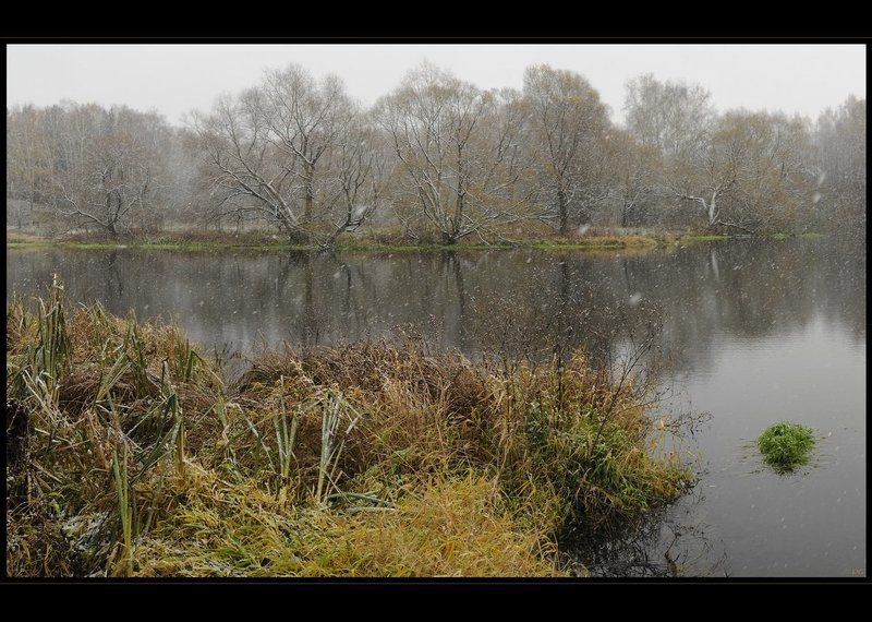 осень, снег, троицк 01.11.10 фото превью
