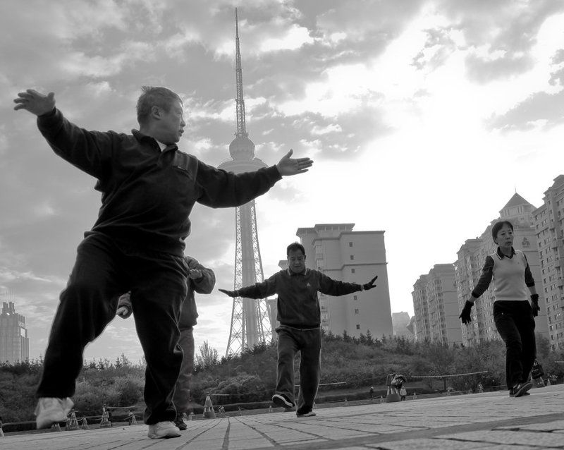 китай Утреннее ушу фото превью