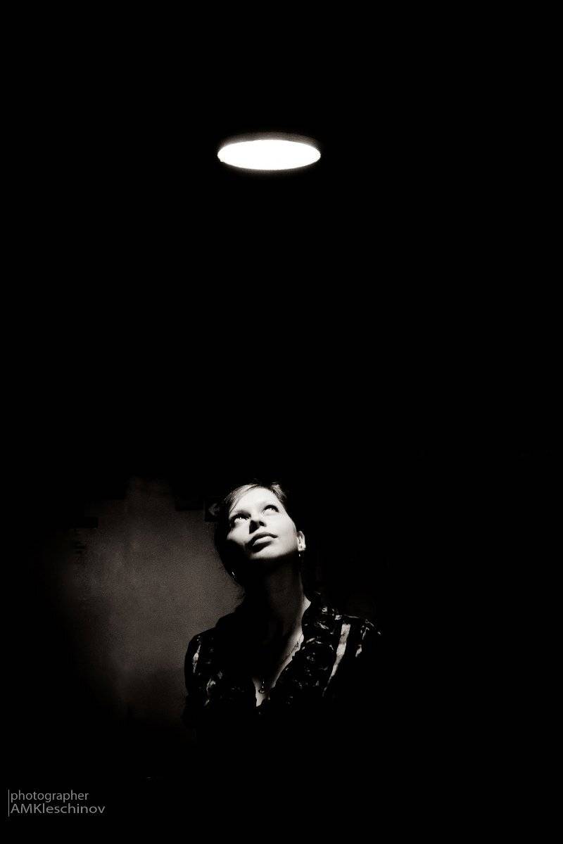 девушка, тень, свет, темнота, Aleksey