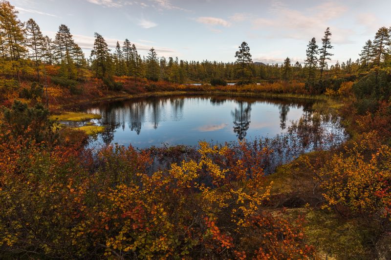 колыма, россия, магаданская, джека лондона, озеро, стоозерка, осень Потерянное зеркало фото превью