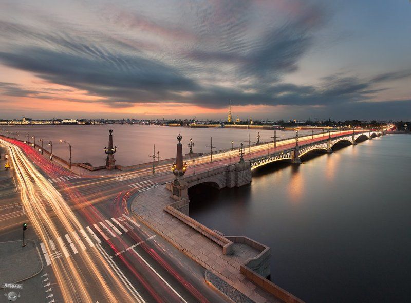 Троицкий мост, Нева, Петропавловская крепость фото превью