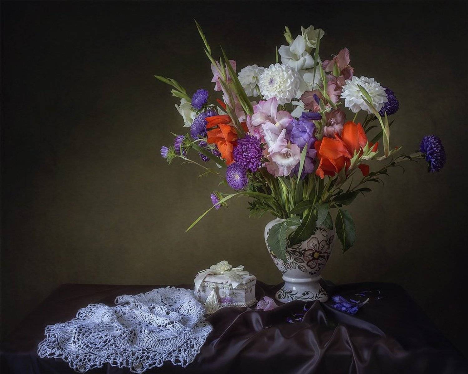 натюрморт, цветочный натюрморт, художественное фото, букет садовых цветов, осень, Ирина Приходько