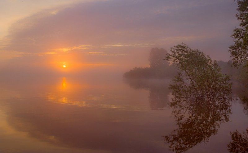 Утро. Ока фото превью