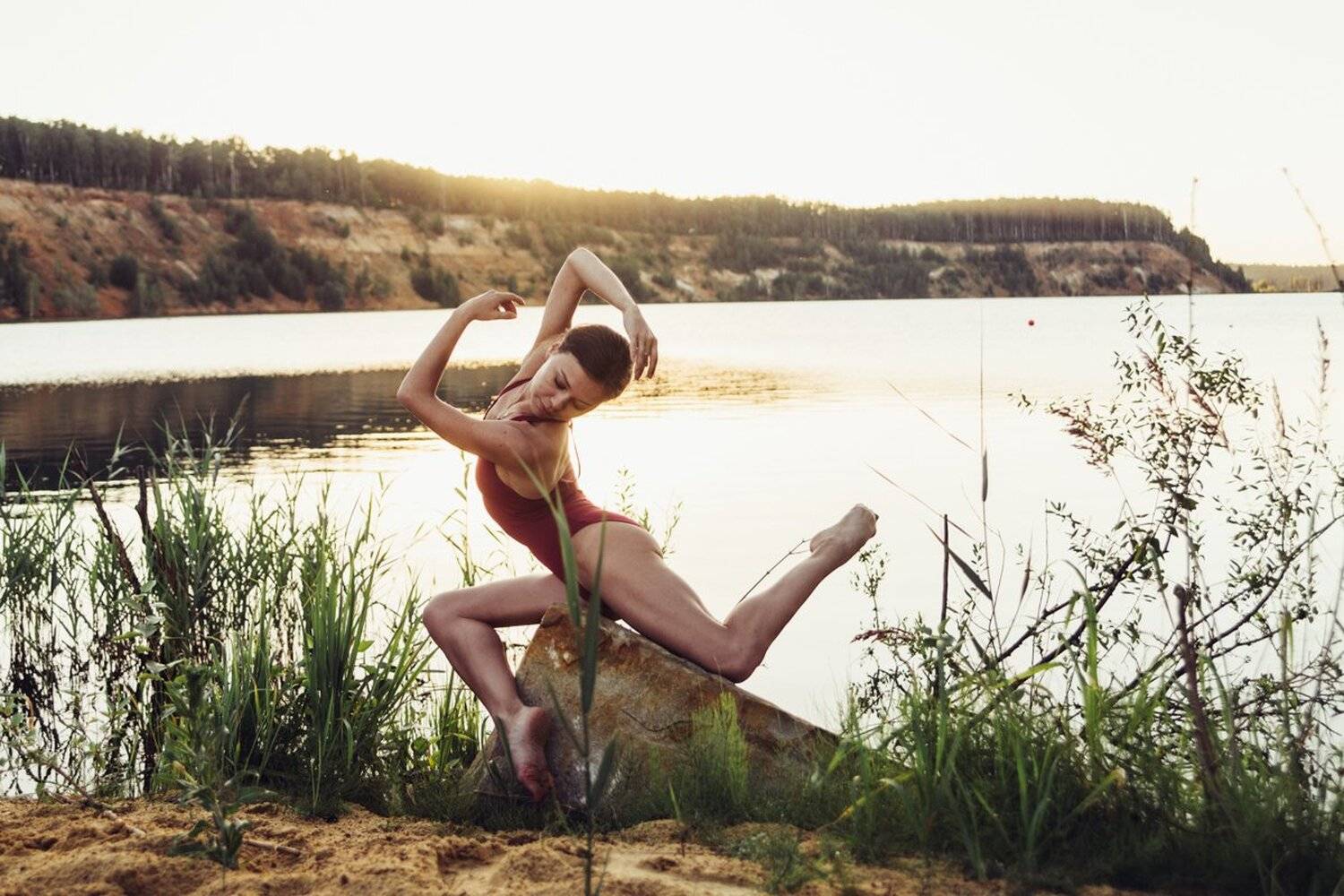 Балет, портрет, утро, балерина, солнце, рассвет, Анна