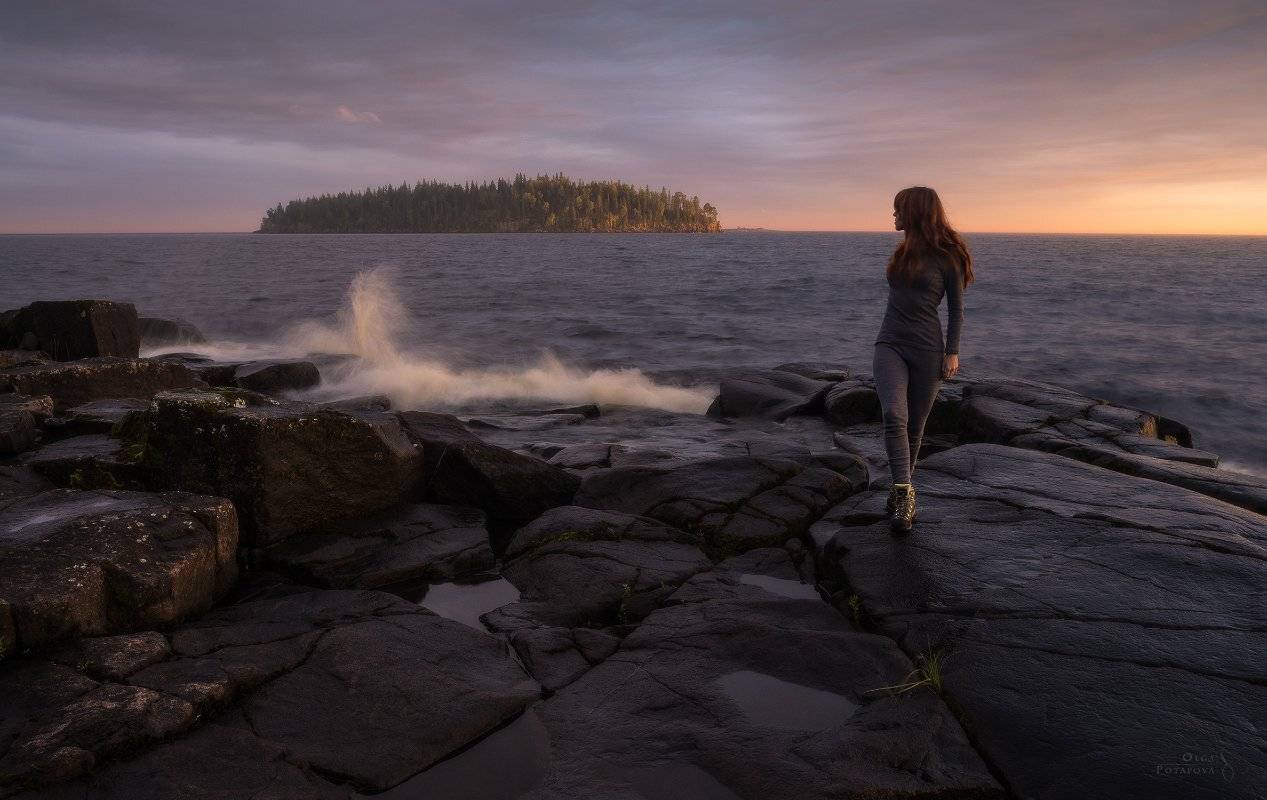 автопортрет, валаам, ладога, карелия, закат, остров, дивная бухта, ладожское озеро, Степаненко Ольга